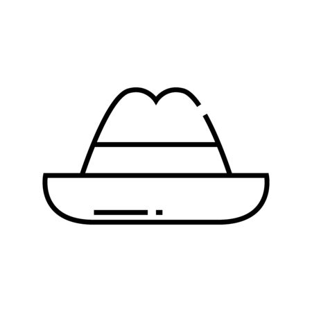 Hat line icon, concept sign, outline vector illustration, linear symbol.のイラスト素材
