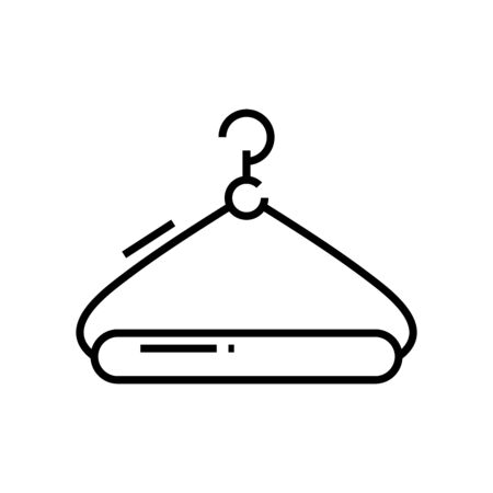 Hanger line icon, concept sign, outline vector illustration, linear symbol.のイラスト素材
