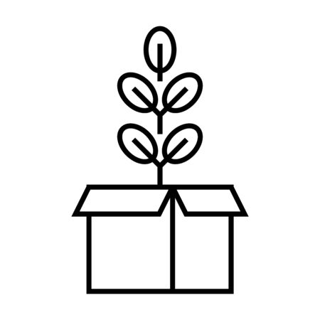 Growth line icon, concept illustration, outline symbol, vector sign, linear symbol.のイラスト素材
