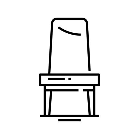 High chair line icon, concept sign, outline vector illustration, linear symbol.のイラスト素材