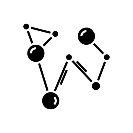 Chemical black icon, concept illustration, glyph symbol, vector flat sign.のイラスト素材