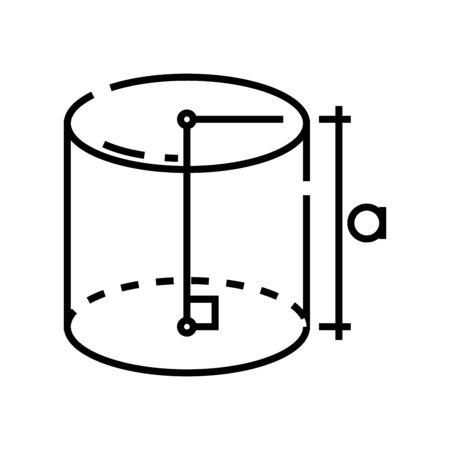 Geometry measurement line icon, concept illustration, outline symbol, vector sign, linear symbol.のイラスト素材