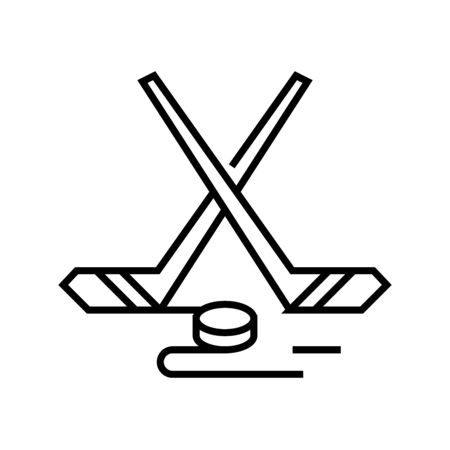 Golf game line icon, concept illustration, outline symbol, vector sign, linear symbol.のイラスト素材