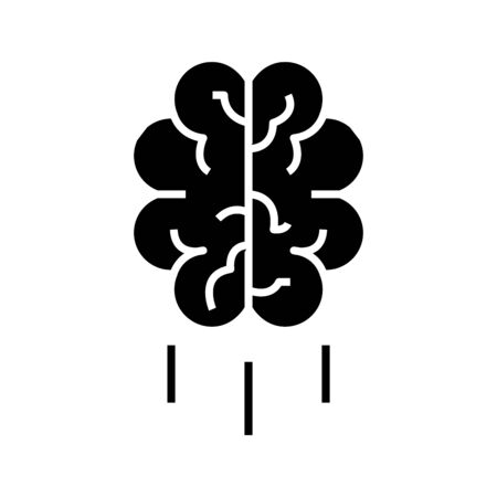 Brainstorm black icon, concept illustration, vector flat symbol, glyph sign.のイラスト素材