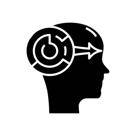 Decision black icon, concept illustration, glyph symbol, vector flat sign.のイラスト素材