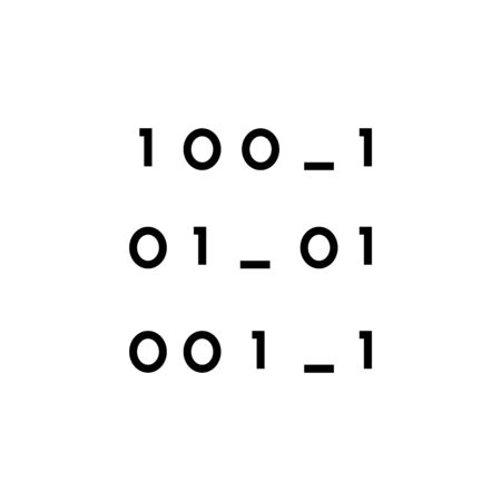 Maths zeron one line icon, concept sign, outline vector illustration, linear symbol.のイラスト素材