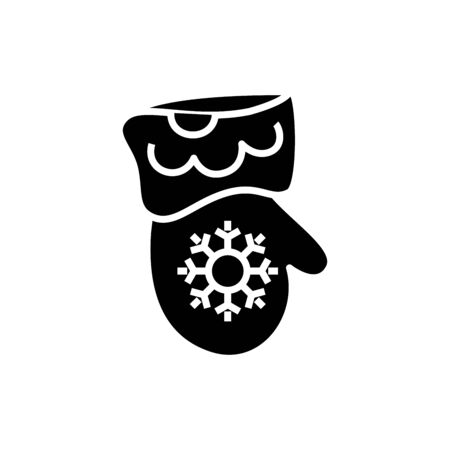 Decorative gloves black icon, concept illustration, vector flat symbol, glyph sign.のイラスト素材