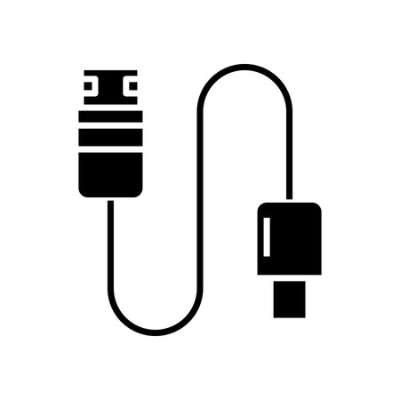 Connection tool black icon, concept illustration, glyph symbol, vector flat sign.