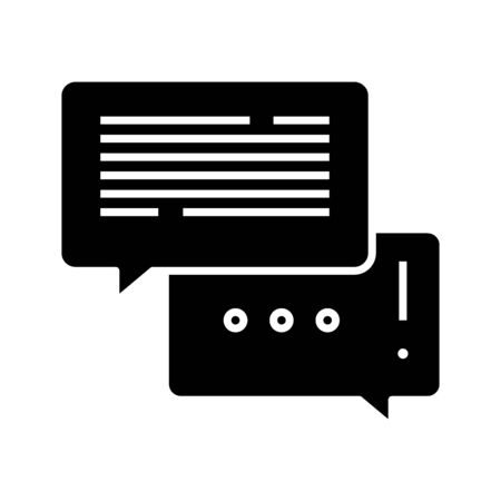 Emotional answer black icon, concept illustration, vector flat symbol, glyph sign.のイラスト素材