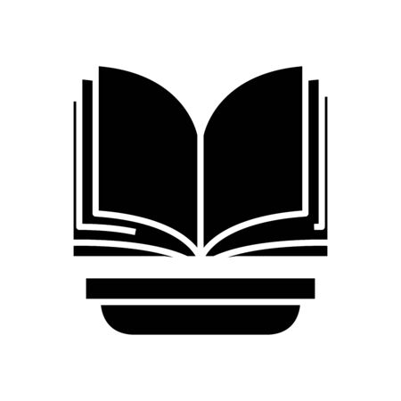 Education background black icon, concept illustration, glyph symbol, vector flat sign.のイラスト素材