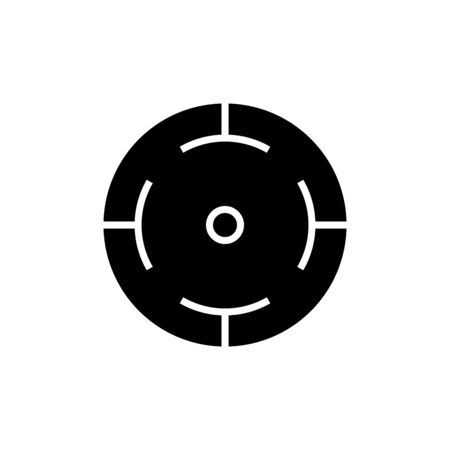 Darting black icon, concept illustration, glyph symbol, vector flat sign.のイラスト素材
