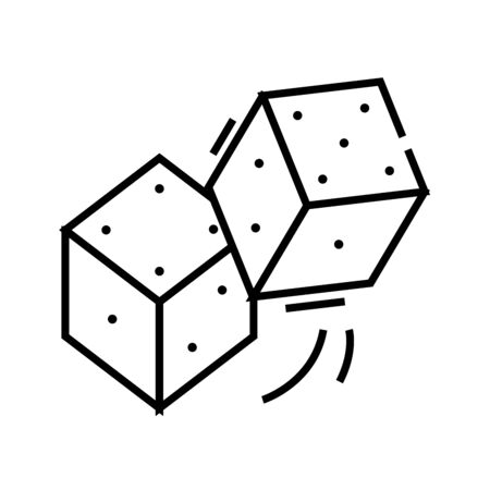 Lot line icon, concept sign, outline vector illustration, linear symbol.のイラスト素材