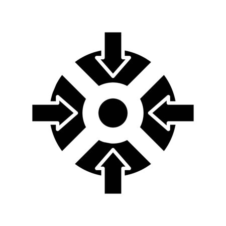 Final target black icon, concept illustration, vector flat symbol, glyph sign.のイラスト素材