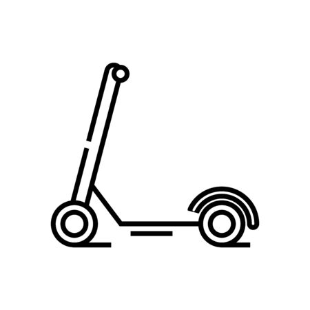Scooter line icon, concept illustration, outline symbol, vector sign, linear symbol.のイラスト素材