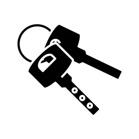 Home keys black icon, concept illustration, glyph symbol, vector flat sign.のイラスト素材