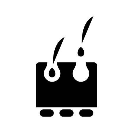 Hair therapy black icon, concept illustration, vector flat symbol, glyph sign.のイラスト素材