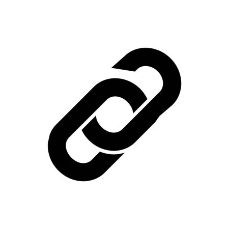 Interconnection black icon, concept illustration, vector flat symbol, glyph sign.のイラスト素材