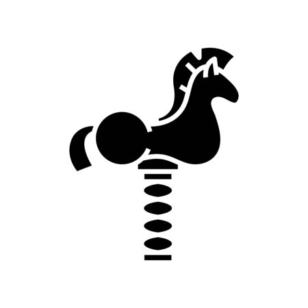 Horse game black icon, concept illustration, glyph symbol, vector flat sign.のイラスト素材