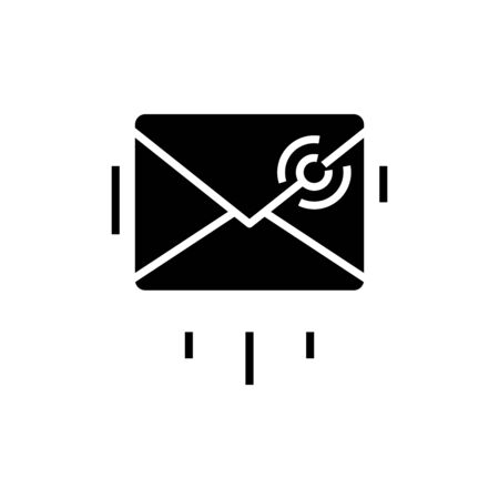 Letters black icon, concept illustration, vector flat symbol, glyph sign.のイラスト素材