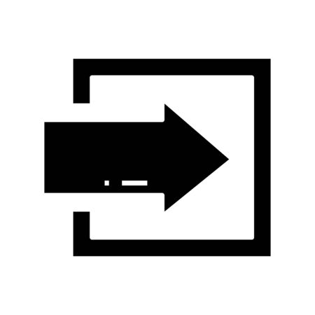 Login black icon, concept illustration, vector flat symbol, glyph sign.のイラスト素材