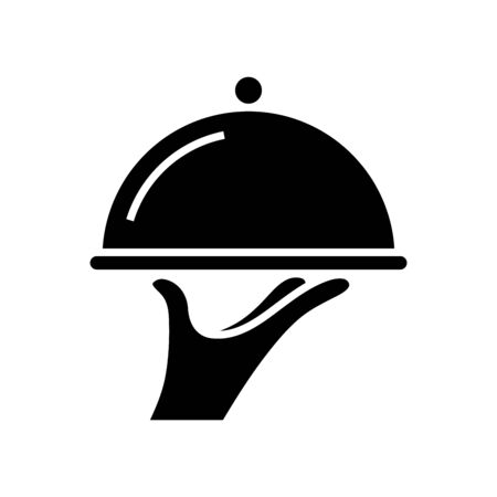 Hot eat black icon, concept illustration, vector flat symbol, glyph sign.のイラスト素材