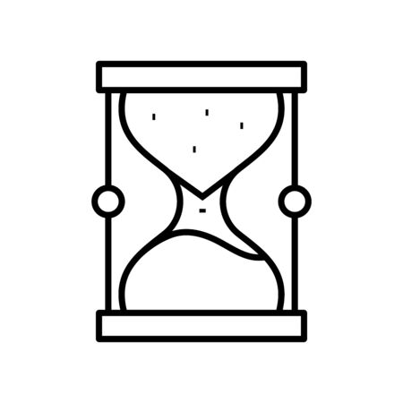 Time balance line icon, concept illustration, outline symbol, vector sign, linear symbol.のイラスト素材