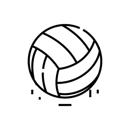 Volleyball line icon, concept illustration, outline symbol, vector sign, linear symbol.のイラスト素材