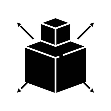 Product transfer black icon, concept illustration, vector flat symbol, glyph sign.のイラスト素材