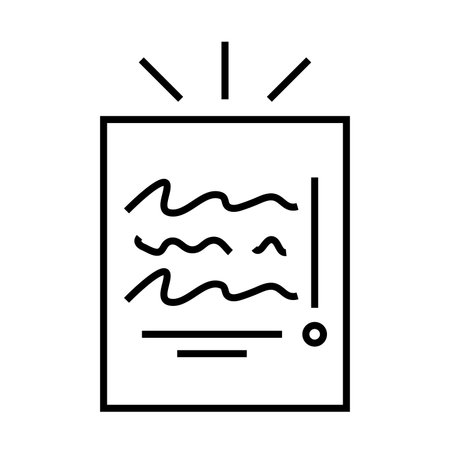Urgent information line icon, concept sign, outline vector illustration, linear symbol.のイラスト素材