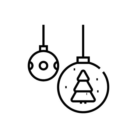 Tree toys line icon, concept sign, outline vector illustration, linear symbol.のイラスト素材