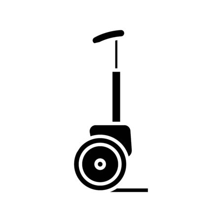 Scooter driving black icon, concept illustration, vector flat symbol, glyph sign.のイラスト素材