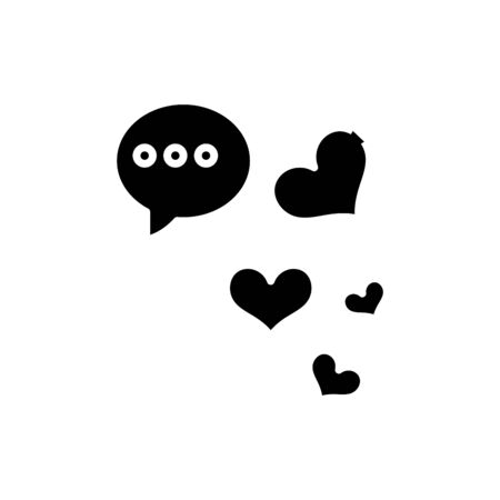 Symphaty emotions black icon, concept illustration, glyph symbol, vector flat sign.のイラスト素材