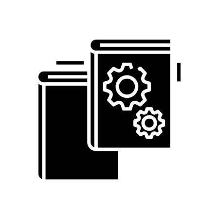 Special literature black icon, concept illustration, vector flat symbol, glyph sign.のイラスト素材