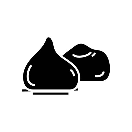 Soft chairs black icon, concept illustration, glyph symbol, vector flat sign.のイラスト素材