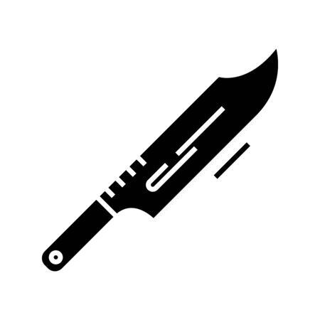 Sporting knife black icon, concept illustrationのイラスト素材