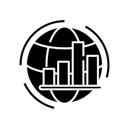 Graphics black icon, concept illustration, vector flat symbol, glyph sign.のイラスト素材