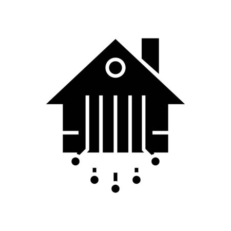 Traffic distribution black icon, concept illustration, glyph symbol, vector flat sign.のイラスト素材