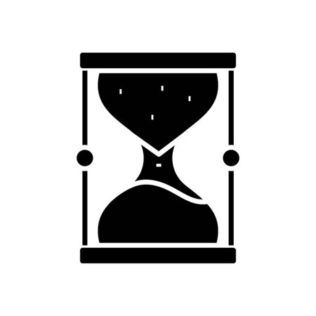 Time balance black icon, concept illustration, glyph symbol, vector flat sign.のイラスト素材