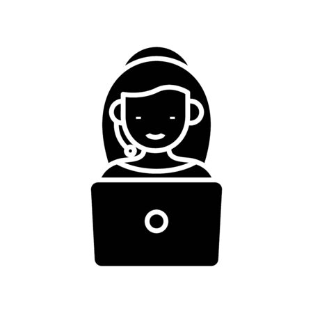 Working men line icon, concept illustration, outline symbol, vector sign, linear symbol.のイラスト素材