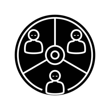 Workers group line icon, concept sign, outline vector illustration, linear symbol.のイラスト素材