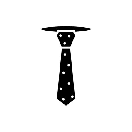 Tie black icon, concept illustration, glyph symbol, vector flat sign.のイラスト素材