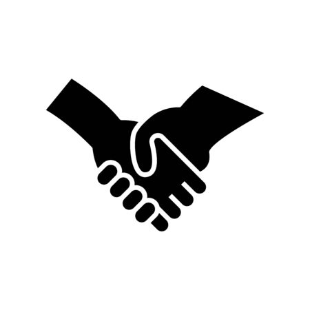 Partnership black icon, concept illustration, vector flat symbol, glyph sign.のイラスト素材