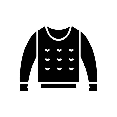Sweater black icon, concept illustration, vector flat symbol, glyph sign.のイラスト素材
