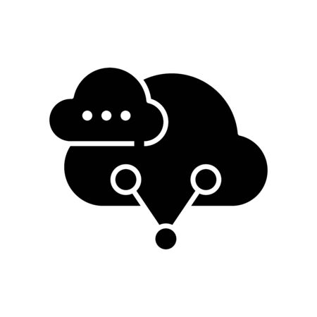 Cloud services black icon, concept illustration, vector flat symbol, glyph sign.のイラスト素材