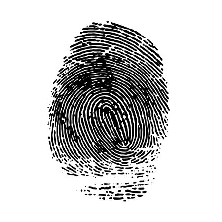 imprint  of index finger  on a white background.vectorのイラスト素材