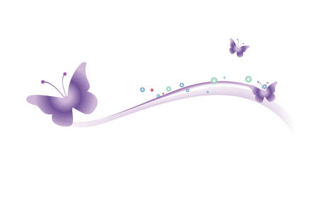 The butterfly on a white background. Vector illustration のイラスト素材