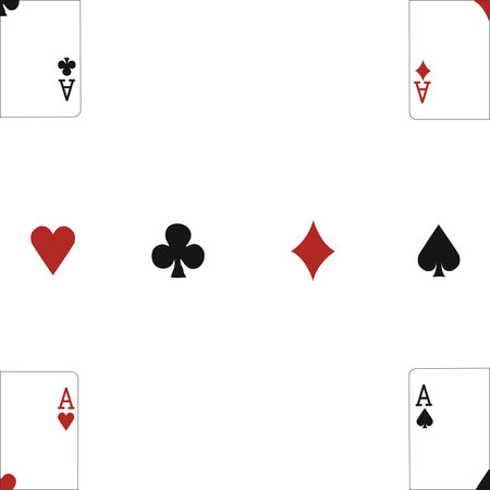 Four variegated ases on a white background.Vectorの写真素材