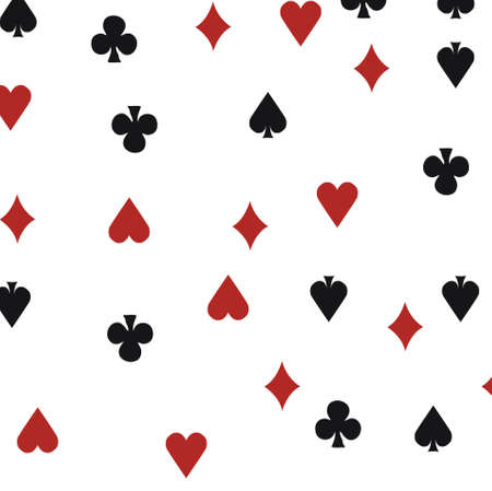 Hearts, christen, a tambourine, peaks - symbolics of playing cards on a white background.Vectorの写真素材