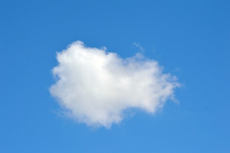 Isolated cloud in the skyの写真素材