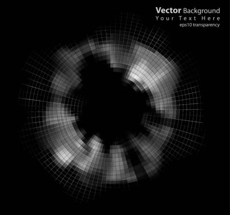 EPS10 vector round style abstract grayscale backgroundのイラスト素材